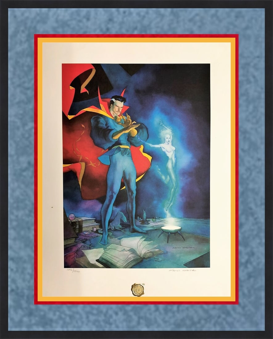 Kevin Nowlan Dr Strange Signed Limited Edition Lithograph Custom Framed (1 of 5)