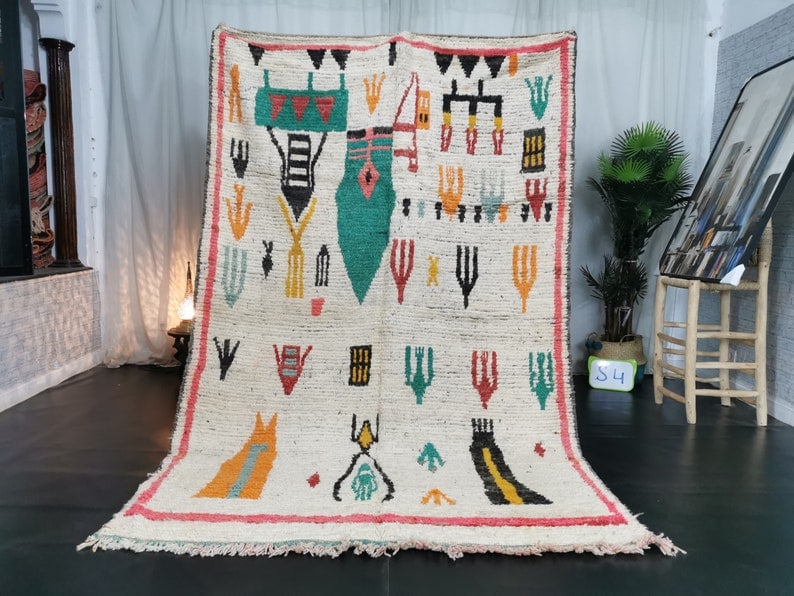 Authentic Handmade Moroccan Berber Wool Rug Soft Beige 6.56 x 3.28 Feet (1 of 10)