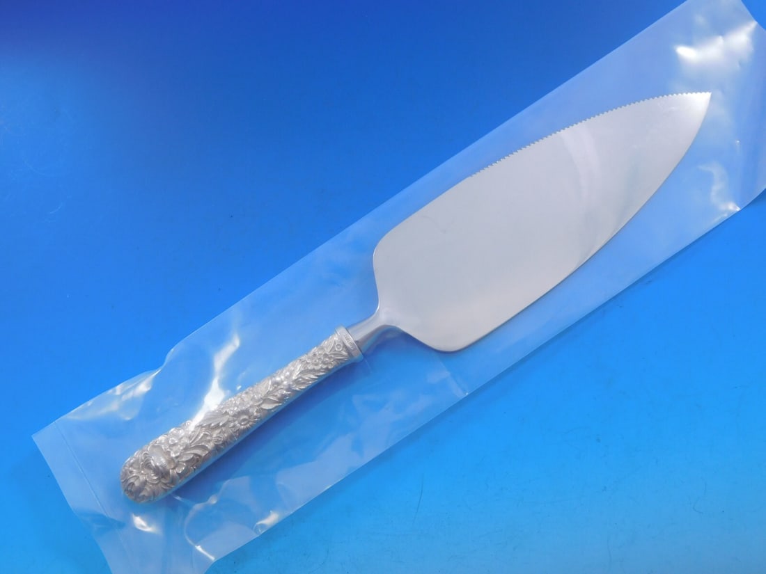 Kirk Repousse Sterling Silver Cake Server Custom 10 1/4" (1 of 4)