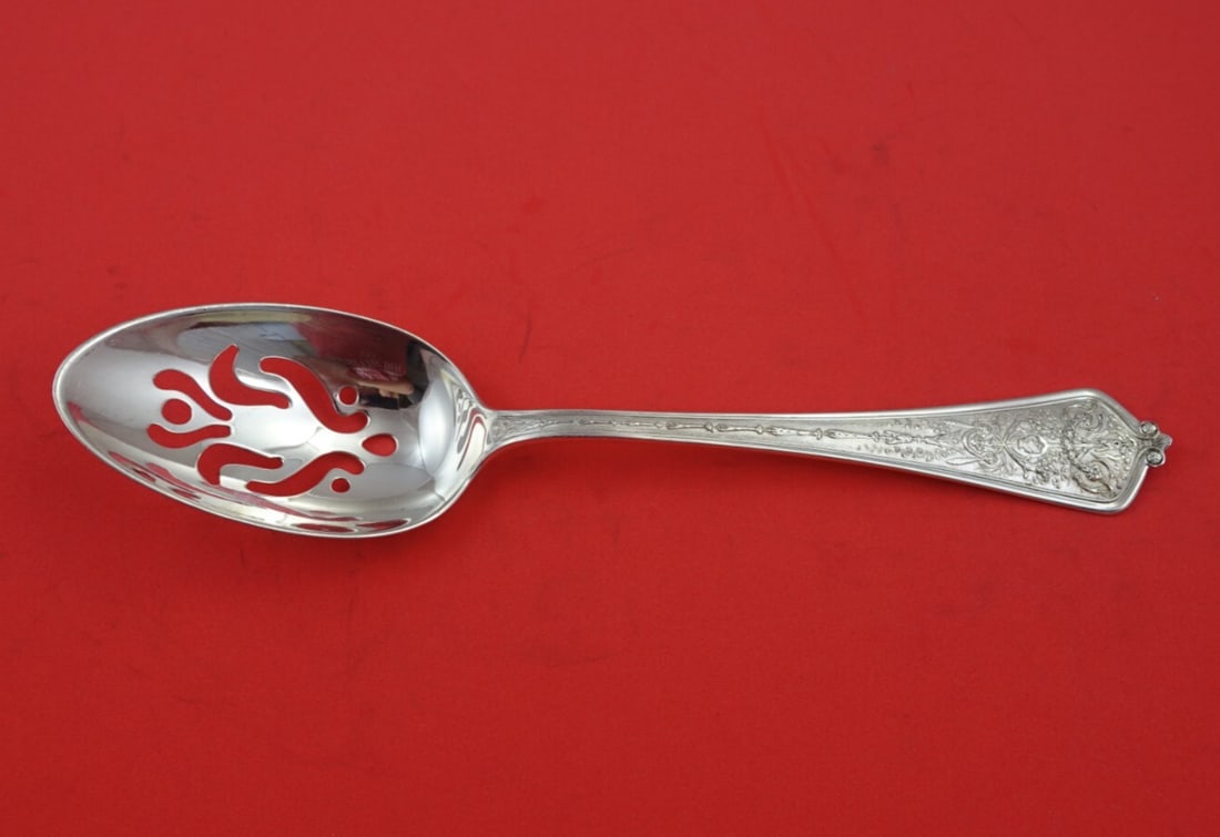 Gorham Lady Washington Sterling Silver Pierced Serving Spoon 8 1/4" (1 of 3)