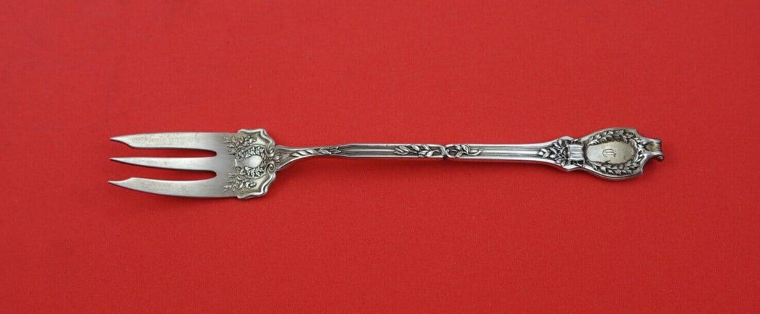 Durgin Du Barry Sterling Silver Cocktail Fork Monogrammed 5 3/4" (1 of 2)