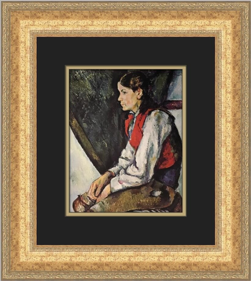 Paul Cezanne A Boy in a Red Vest Custom Framed Print 1979 (1 of 2)