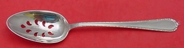 International Sterling Silver Pine Tree Slotted Spoon 9-Hole Custom 8.5" (1 of 1)