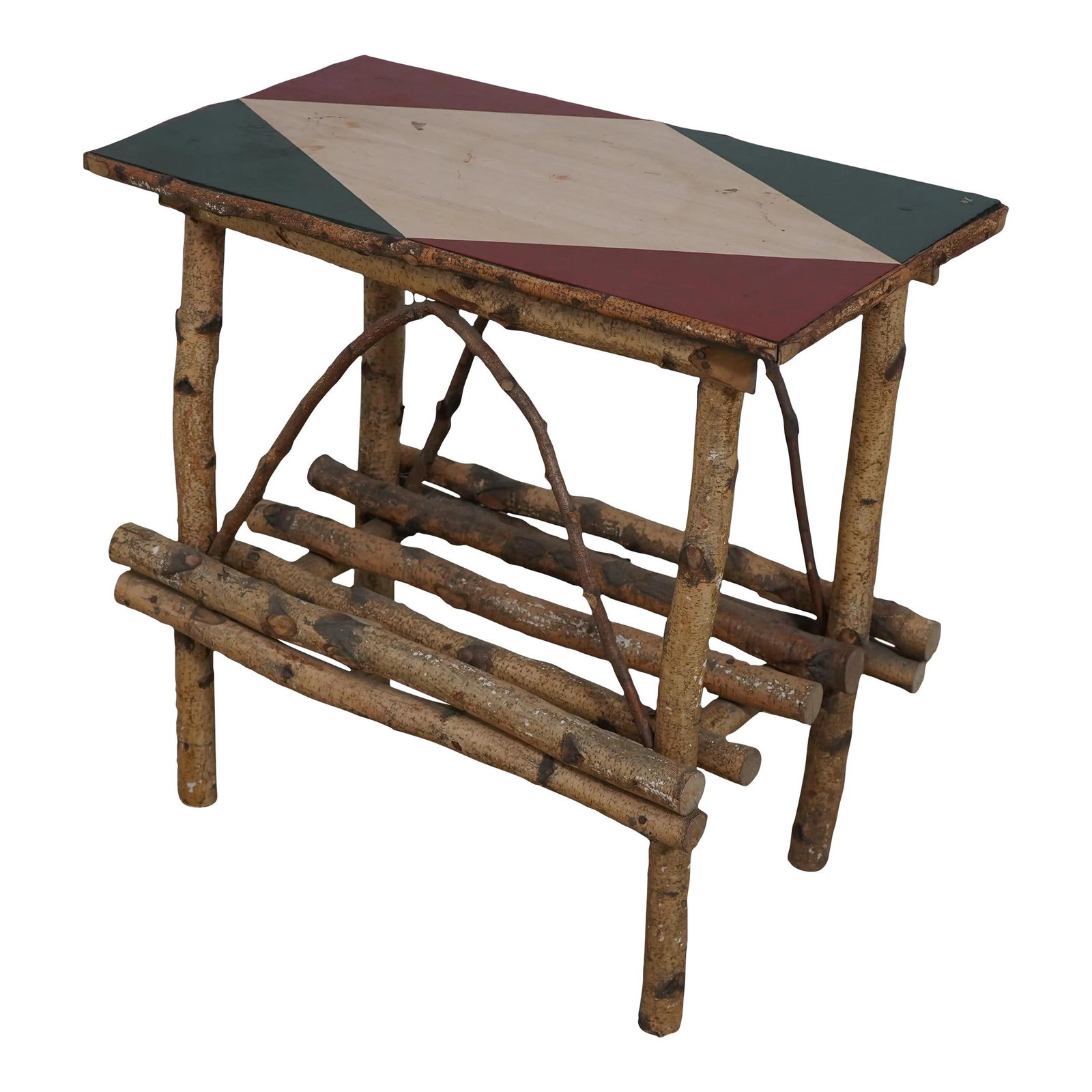 Adirondack Rustic Wood Lamp Table for Cottage 28.5x16x27.5 (1 of 10)