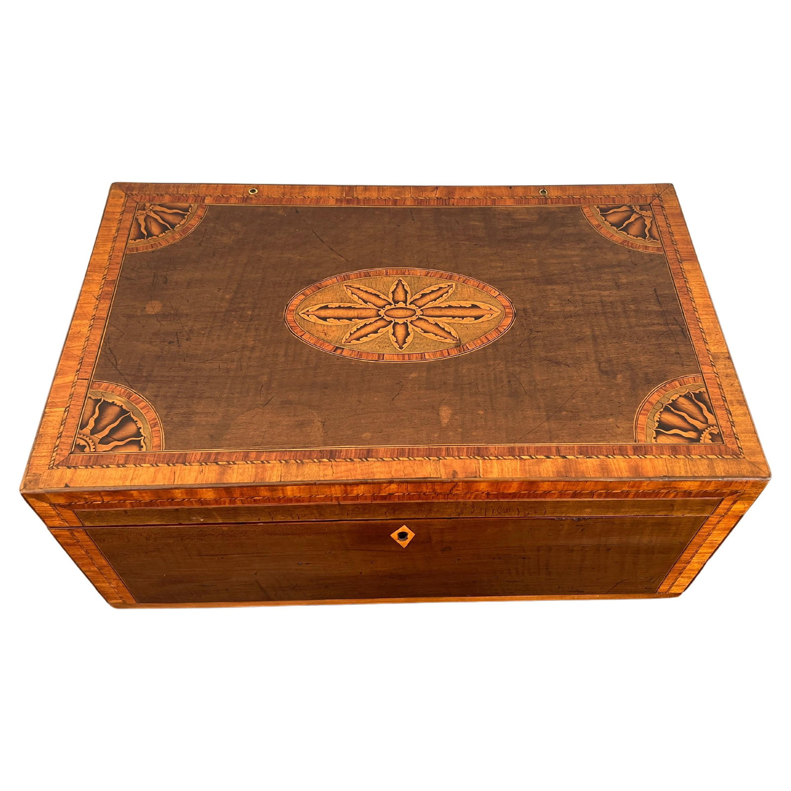 Georgian Mahogany Lap Desk With Sunburst Inlay England Circa 1830 (1 of 9)