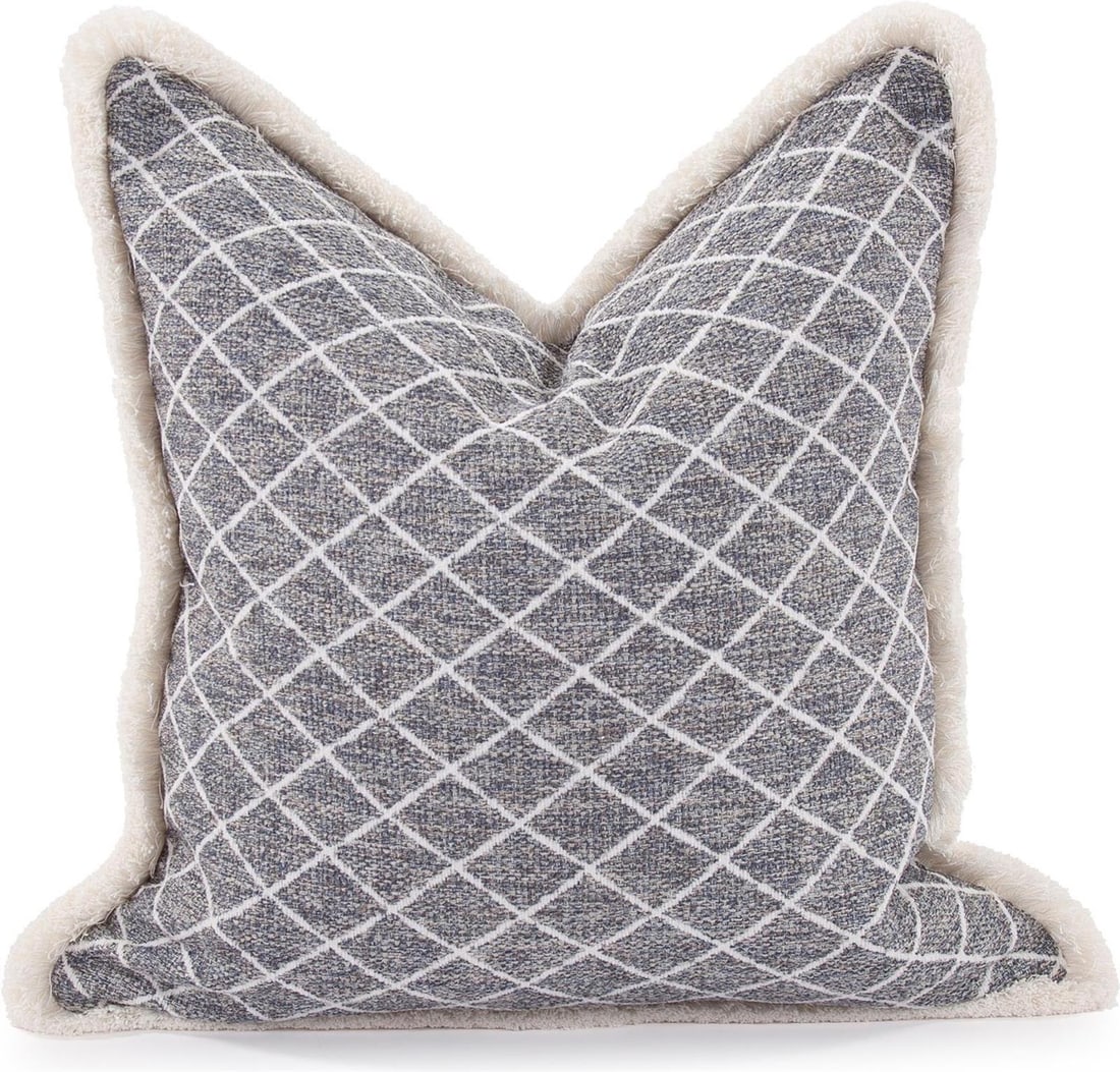 Howard Elliott Grille Royal Square Pillow Blue 20x20 Down Insert (1 of 1)