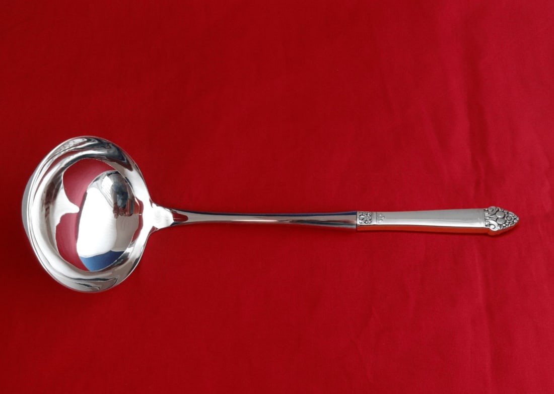 Oneida King Cedric Sterling Silver Custom Soup Ladle 10.5" (1 of 2)