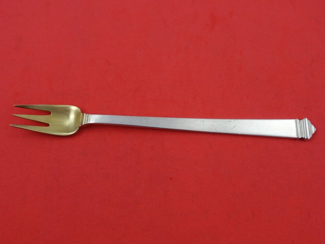 Tiffany & Co Hampton Sterling Silver Cocktail Fork Gold Wash 6 Inch (1 of 3)