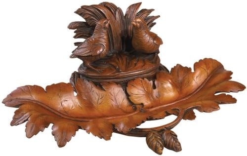 Hand-Cast Lodge Style Tray with Acorns and Oak Leaves (1 of 1)