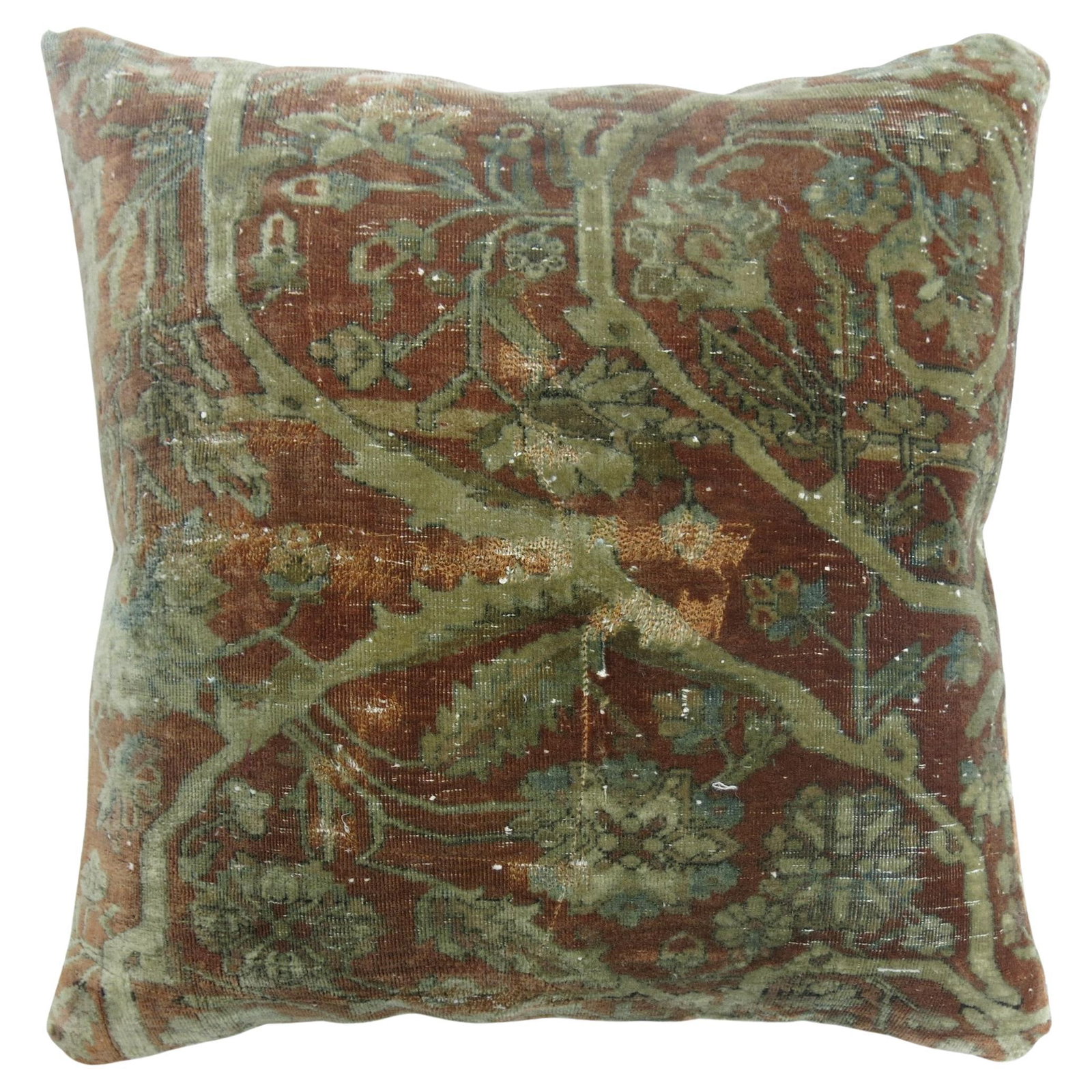 Distressed Antique Mohtasham Kashan Rug Pillow 20 x 20 (1 of 4)