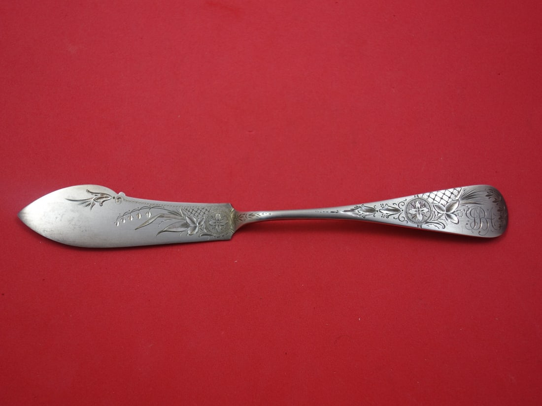 Whiting Antique Lily Sterling Silver Cheese Knife with Brite-Cut Finish (1 of 1)
