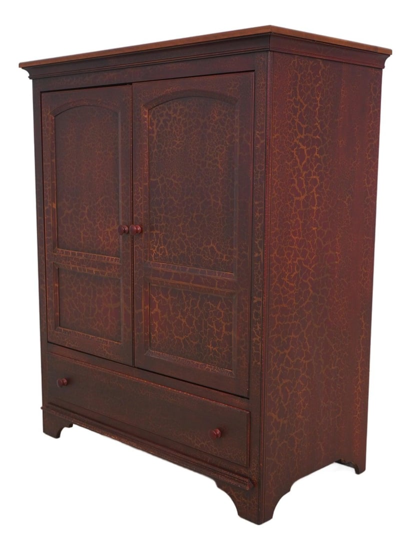 Pennsylvania House Country Style Crackle Finish TV Cabinet Wood 48w x 24.5d x 57.5h (1 of 10)