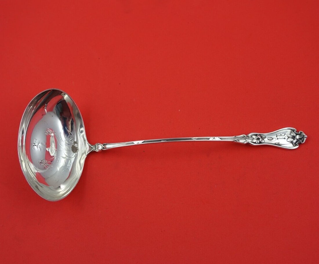 Whiting Violet Sterling Silver Bouillon Ladle 8.5" Serving Piece (1 of 3)