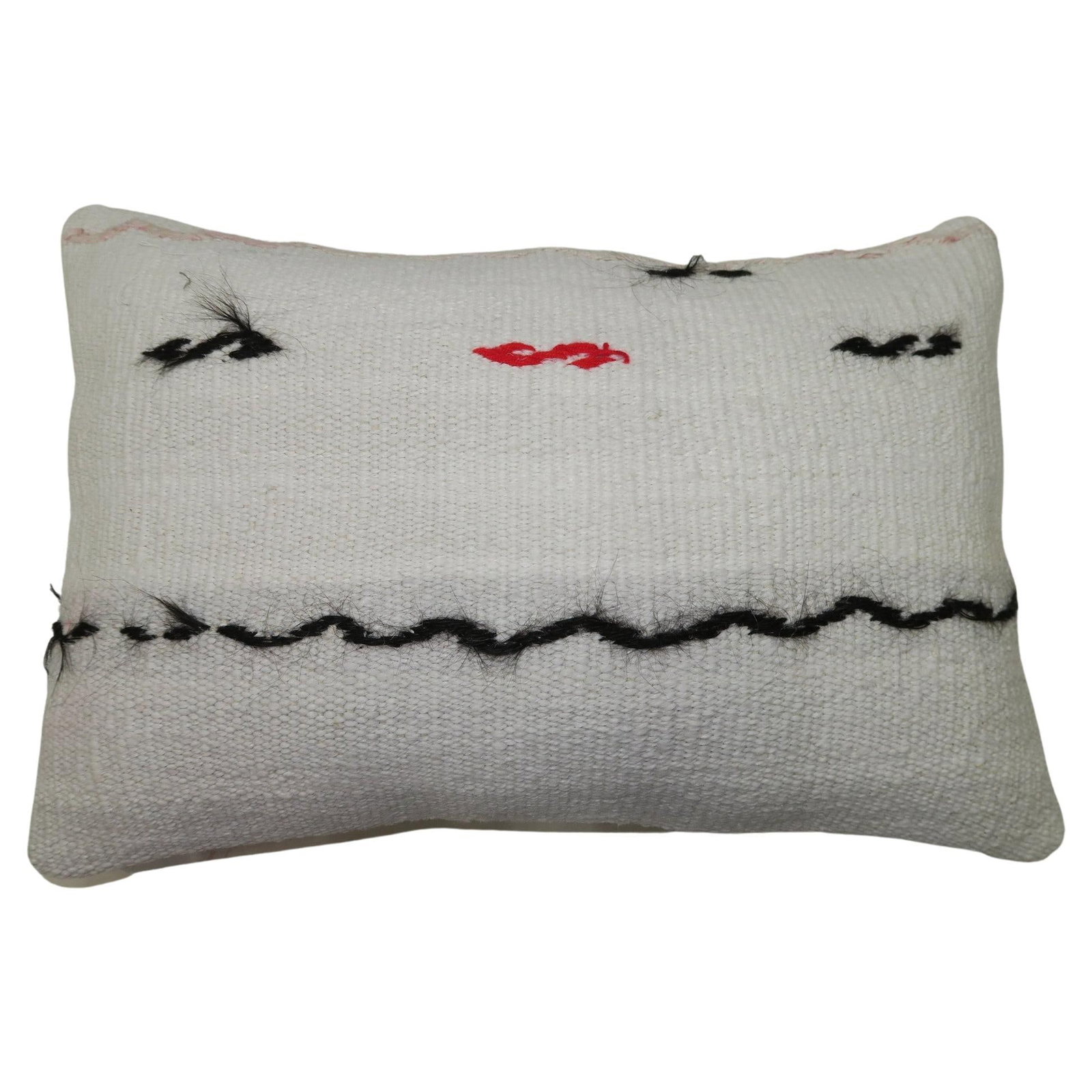 Industrial Minimalist Vintage Turkish Kilim Pillow 15 x 23: Industrial Minimalist Vintage Turkish Kilim Pillow 15 x 23 Enhance your space with this Minimalist Vintage Turkish Kilim Pillow, a perfect blend of style and comfort. Crafted from a combination of cot