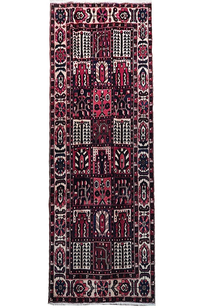 Handcrafted 5.1x9.11 Red Brown Semi-Antique Bakhtiari Rug from Iran (1 of 6)