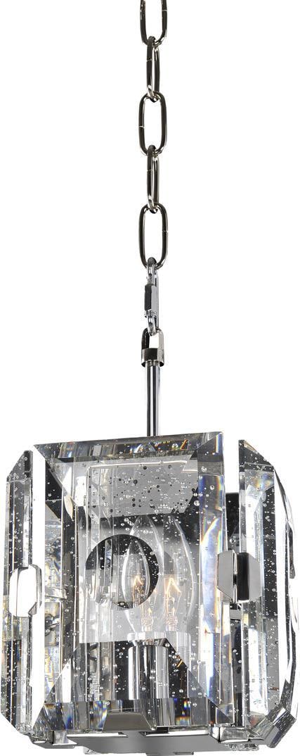 Kalco Giada Crystal Mini Pendant Light Green Stainless Steel 1-Light (1 of 1)