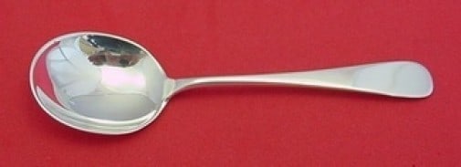 Alvin Round End by Stone A.J. Sterling Silver Cream Soup Spoon 5 3/4": Alvin Round End by Stone A.J. Sterling Silver Cream Soup Spoon 5 3/4" This exquisite cream soup spoon is crafted from high-quality sterling silver by Alvin. The piece features a round end design and m