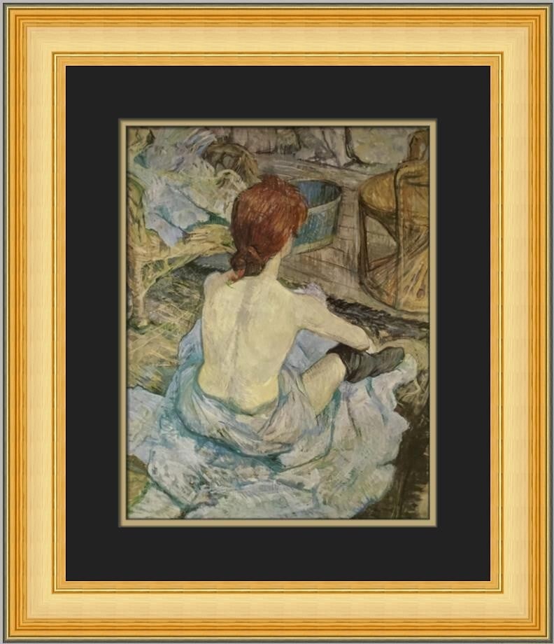 Henri De Toulouse-Lautrec La Toilette Custom Framed Print 20x18 (1 of 2)