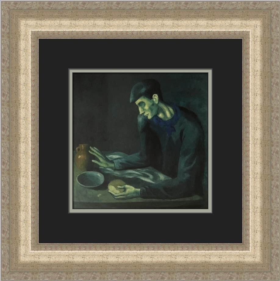 Pablo Picasso The Blind Man's Meal Custom Framed Print 17x17 Expressionism (1 of 2)