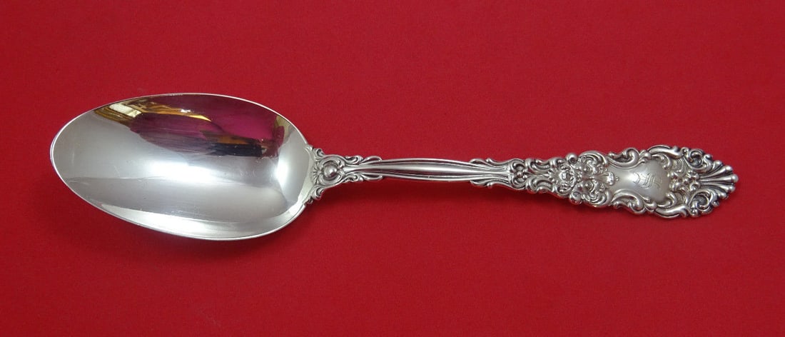 Dominick & Haff Renaissance Sterling Silver Serving Spoon 8 1/4": Dominick & Haff Renaissance Sterling Silver Serving Spoon 8 1/4" This elegant serving spoon, crafted in the Renaissance pattern by Dominick & Haff, showcases the timeless beauty of sterling silver. Me