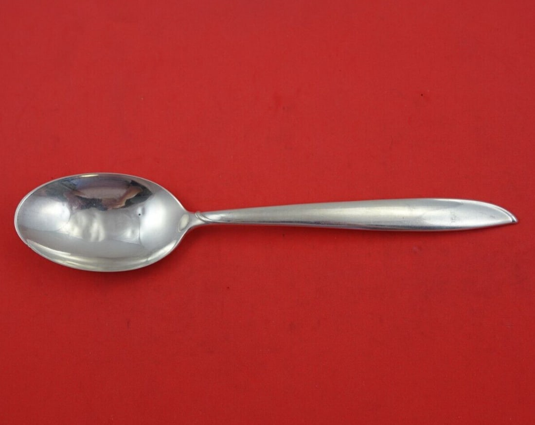 International Sterling Silver Serving Spoon Silver Rhythm 8.5 Inch: International Sterling Silver Serving Spoon Silver Rhythm 8.5 Inch This elegant serving spoon, crafted in the Silver Rhythm pattern by International Sterling, showcases the timeless beauty of sterling