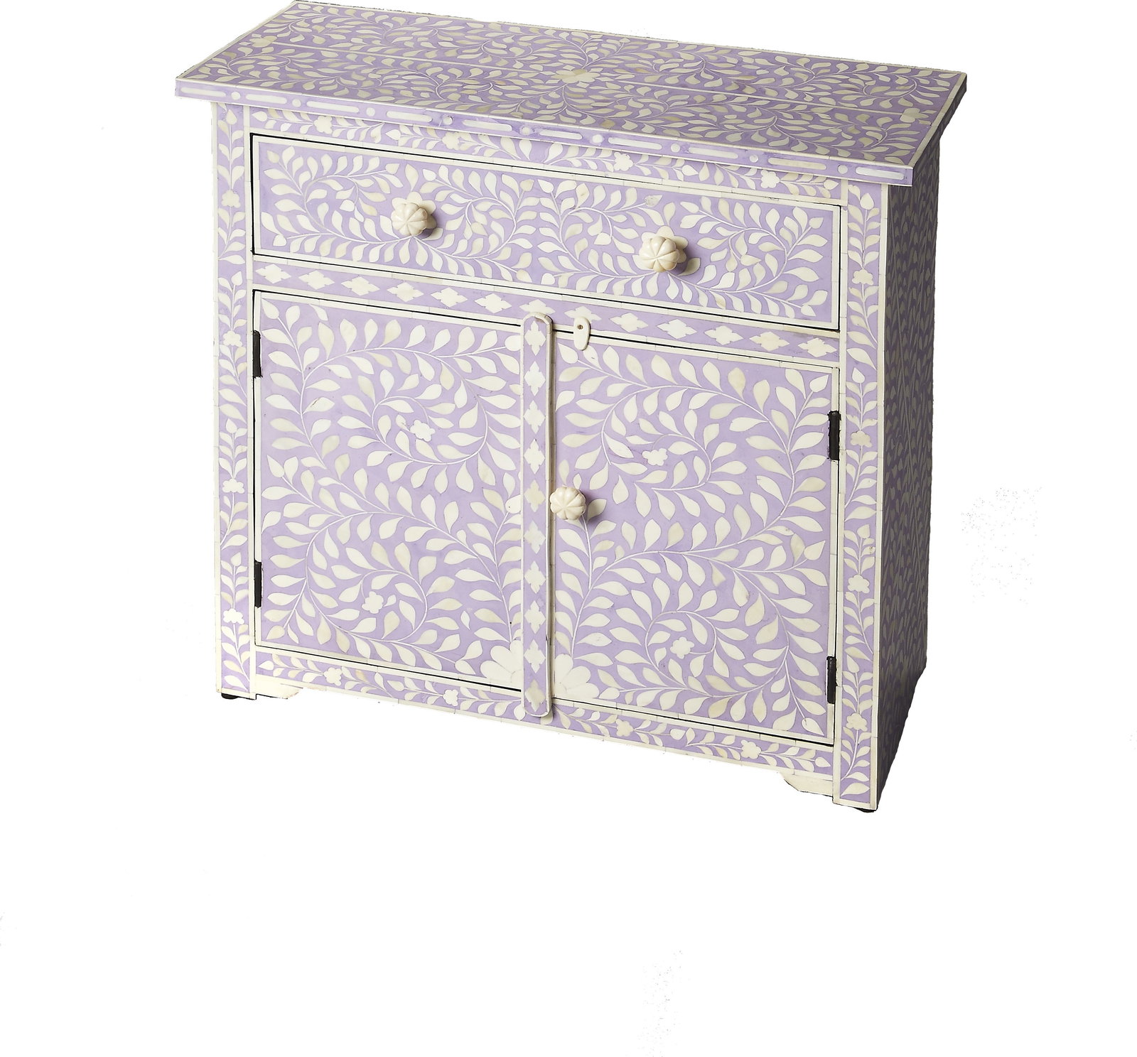Butler Hand-Carved Purple Console Chest 29H 29W 12D (1 of 3)