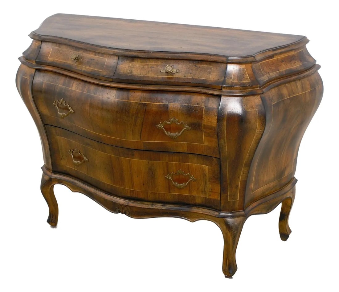 Heritage Italian Distressed Wood Commode Chest 43.5w x 18.5d x 31h (1 of 10)