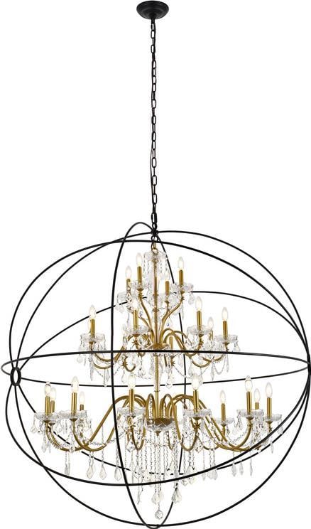 Elegant Cordelia Pendant Light Crystal Clear Gold Contemporary Design (1 of 1)