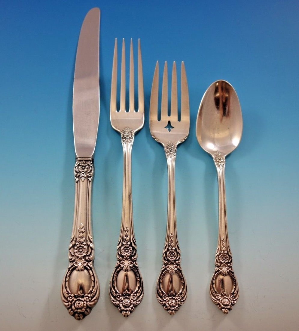 Stanton Hall Heirloom Oneida Sterling Silver Flatware Set 24 Pieces with Caddy (1 of 5)
