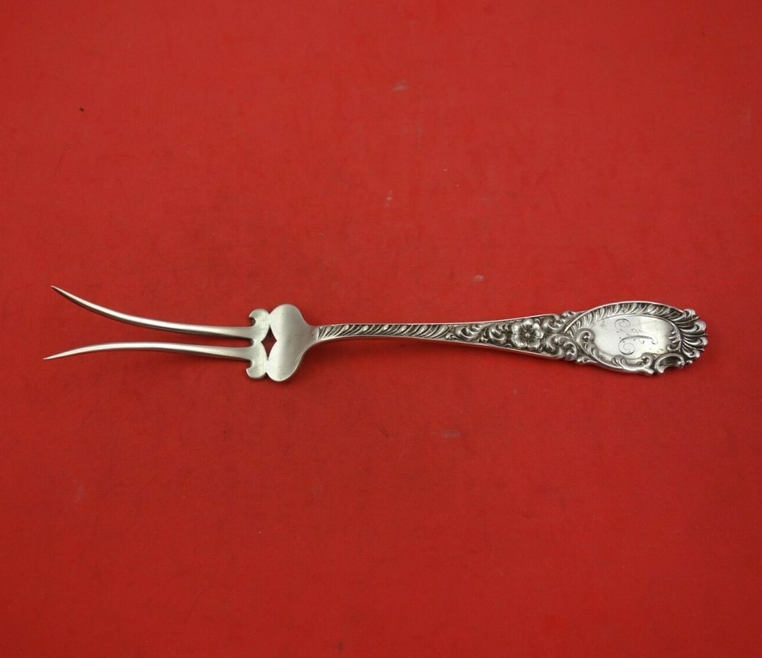 Hamilton & Diesinger Sterling Silver Baked Potato Fork 7 3/4" Monogrammed (1 of 3)
