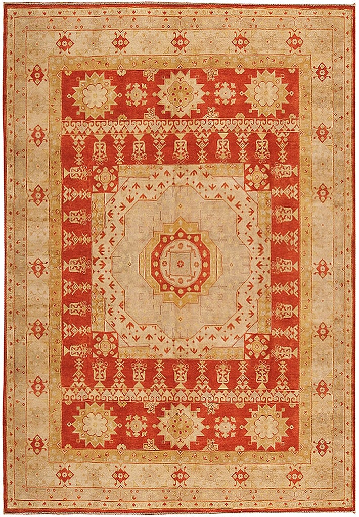 Luxurious 9 x 12 Coral Red Gold Chobi Peshawar Handwoven Rug: Luxurious 9 x 12 Coral Red Gold Chobi Peshawar Handwoven Rug Free continental US Shipping Enhance your living space with the luxurious 9 x 12 Chobi Peshawar Rug in coral red and gold. This handwoven m