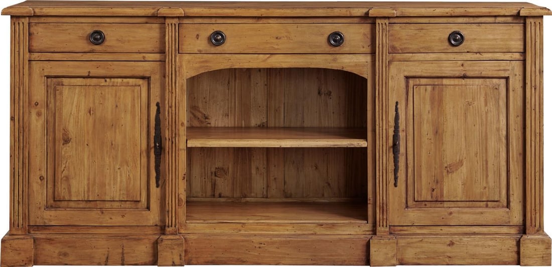 Louis XVI Style Credenza in Olde European Pine with Almond Finish (1 of 1)