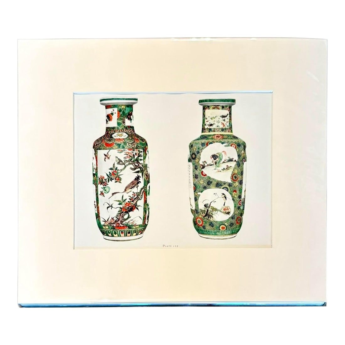 Pen and Ink Artwork Depicting Chinese Vases with Birds and Florals: Pen and Ink Artwork Depicting Chinese Vases with Birds and Florals This vintage Boho Chinese vase print features a pair of intricately detailed vases adorned with birds, florals, and decorative border