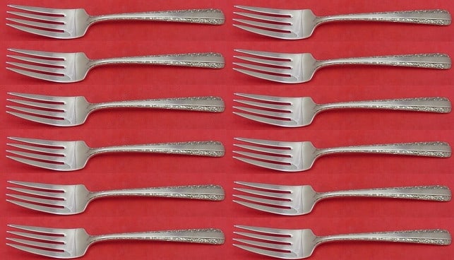 Towle Candlelight Sterling Silver Salad Fork Set 12 Pieces (1 of 3)