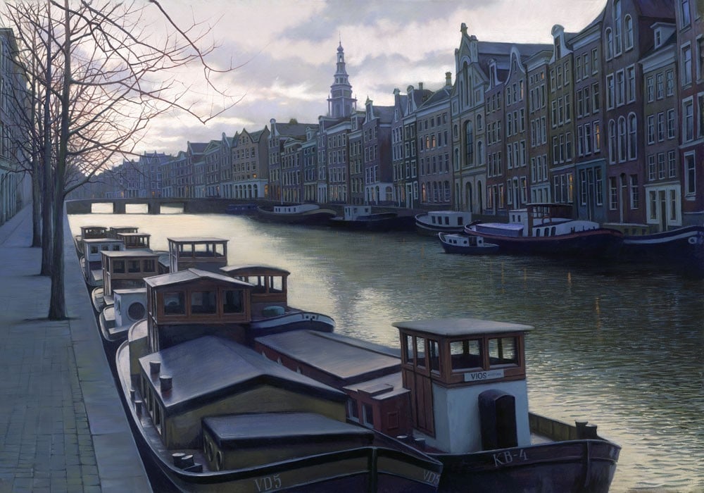 Alexei Butirskiy Canal At Twilight Limited Edition Giclee Canvas Print (1 of 1)