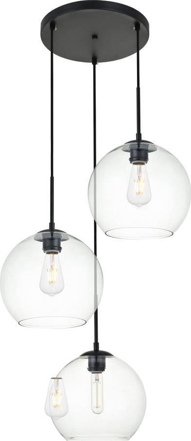 Elegant Lighting Baxter Transitional Black Pendant Light UL-Listed (1 of 1)