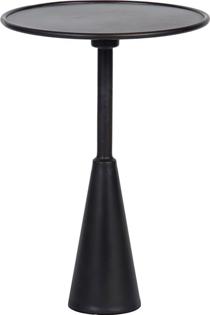 Noir Hiro Collection Black Steel Side Table with Matte Finish (1 of 1)