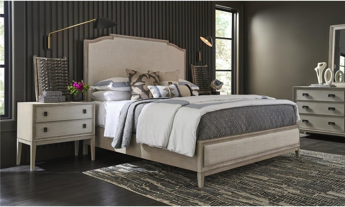 Universal Coalesce King Panel Bed Asbury Oyster Finish (1 of 5)