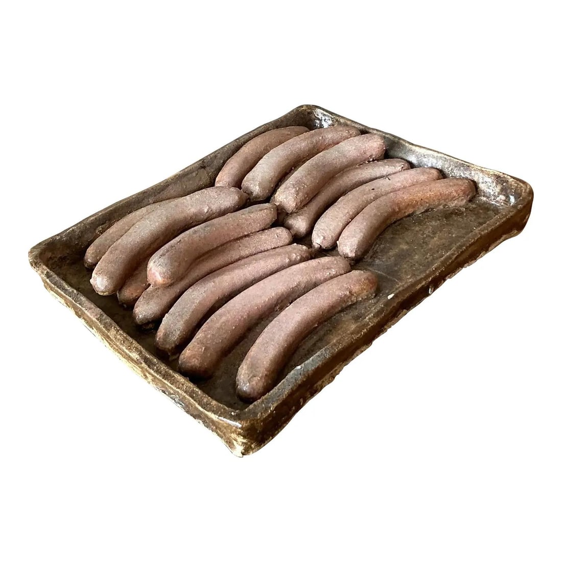 Majolica Glazed Earthenware Trompe L'Oeil Sausage Tray Sculpture (1 of 9)