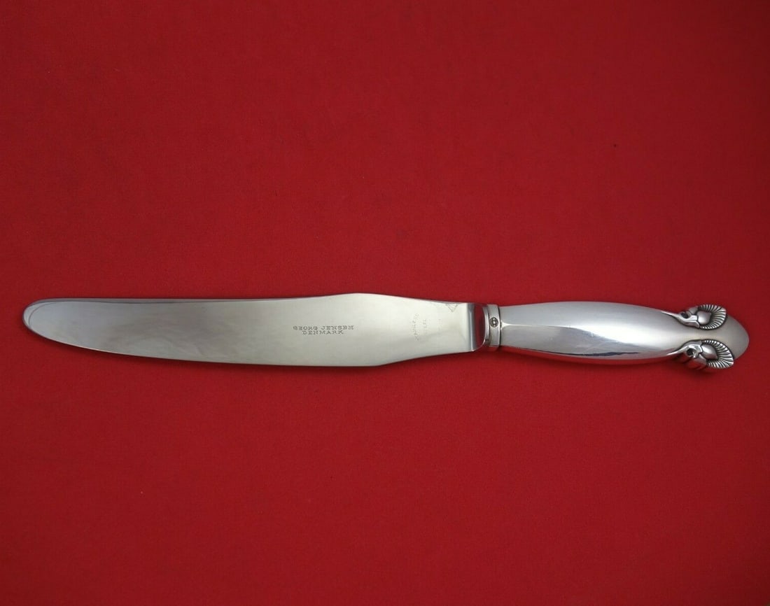 Georg Jensen Bittersweet Sterling Silver Dinner Knife 10 inch Short Handle (1 of 2)
