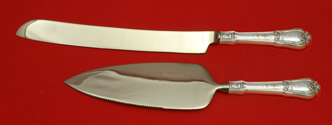 Gorham Touraine Sterling Silver 2pc Wedding Cake Set Custom Made (1 of 1)