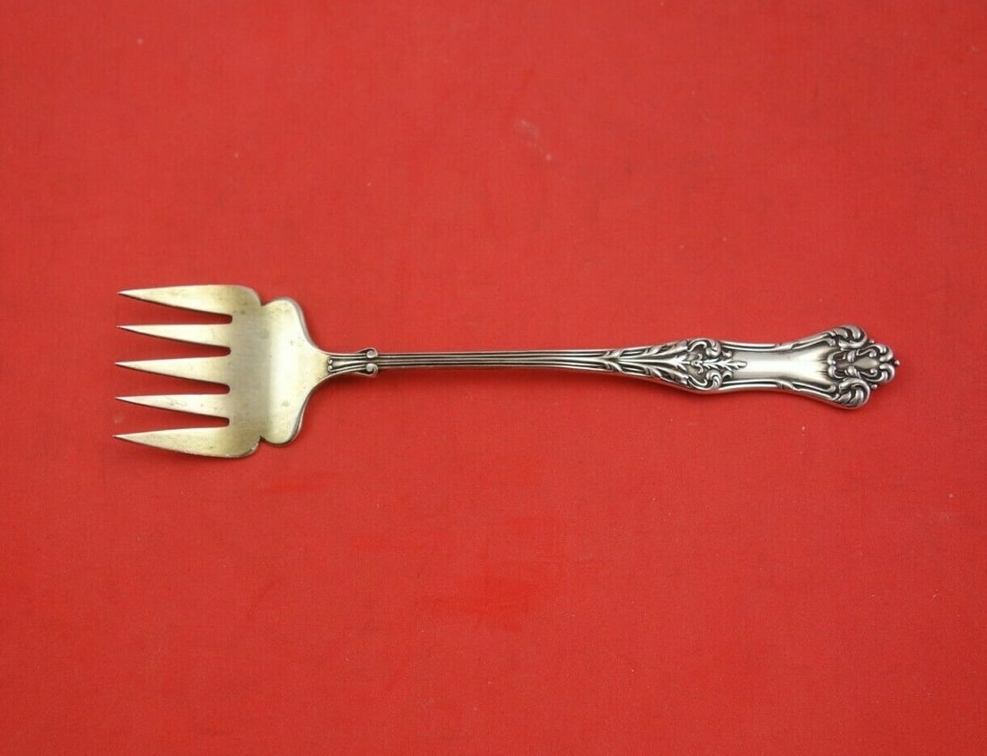 Howard Monarque Sterling Silver Sardine Fork 5 3/4 Inch Serving Utensil (1 of 3)