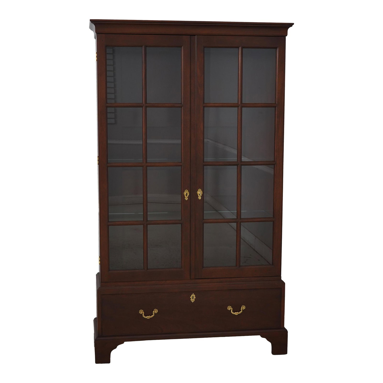 Stickley Colonial Williamsburg Mahogany Bookcase Lighted Interior (1 of 10)