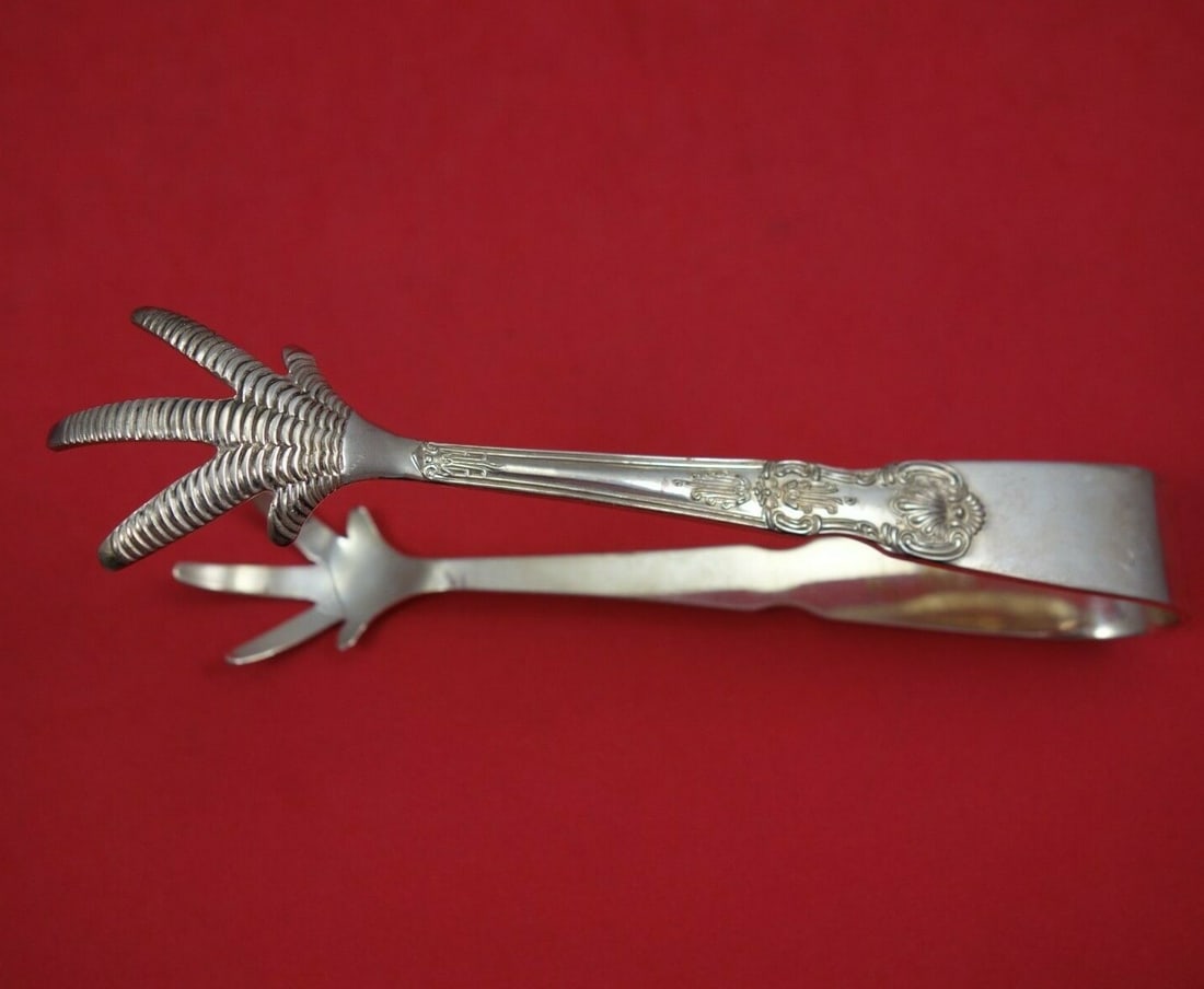 William Turner Queens Sterling Silver Ice Tong 6 3/8 Inches (1 of 2)