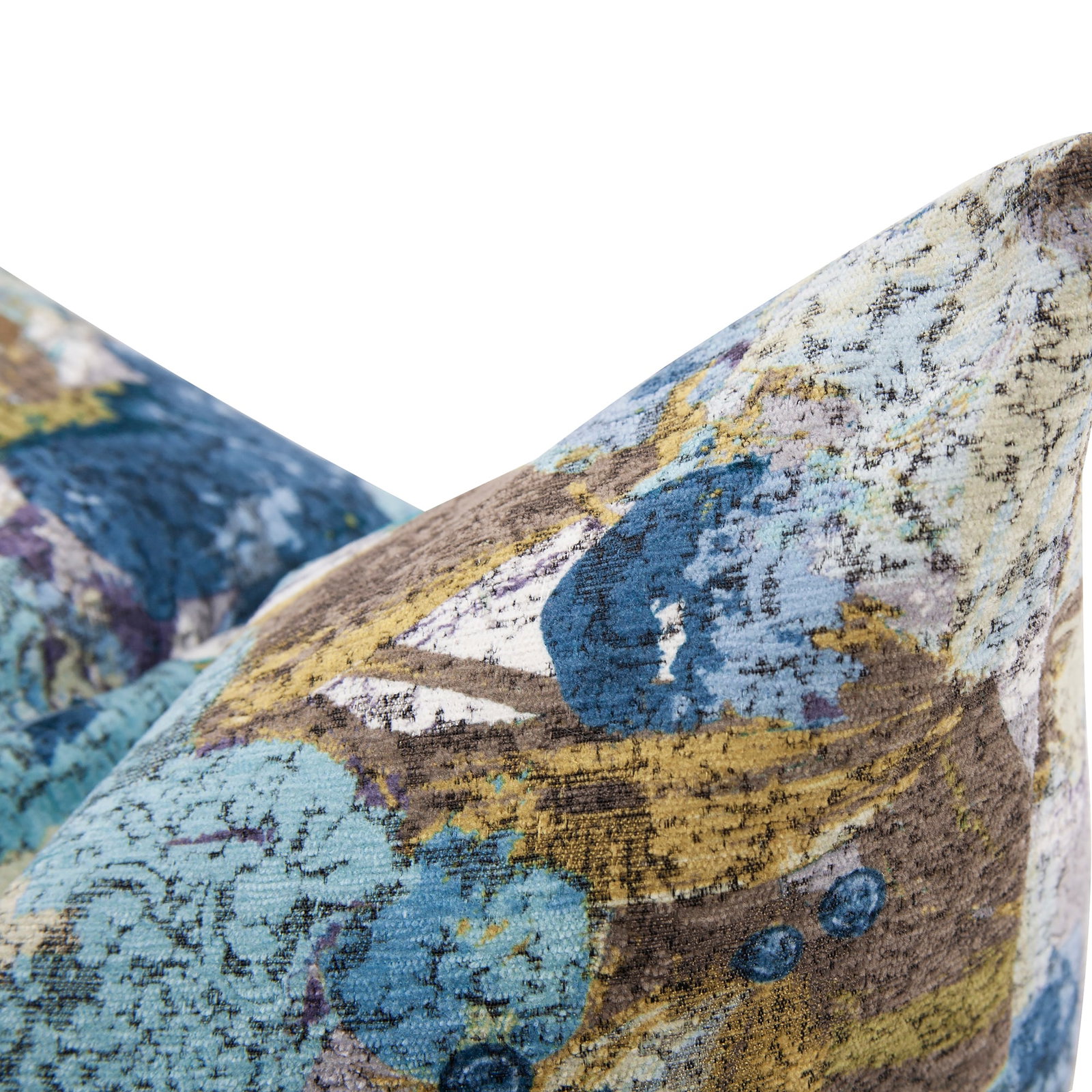 Howard Elliott Stanton Turquoise Square Pillow 24x24 with Hidden Zipper (1 of 8)