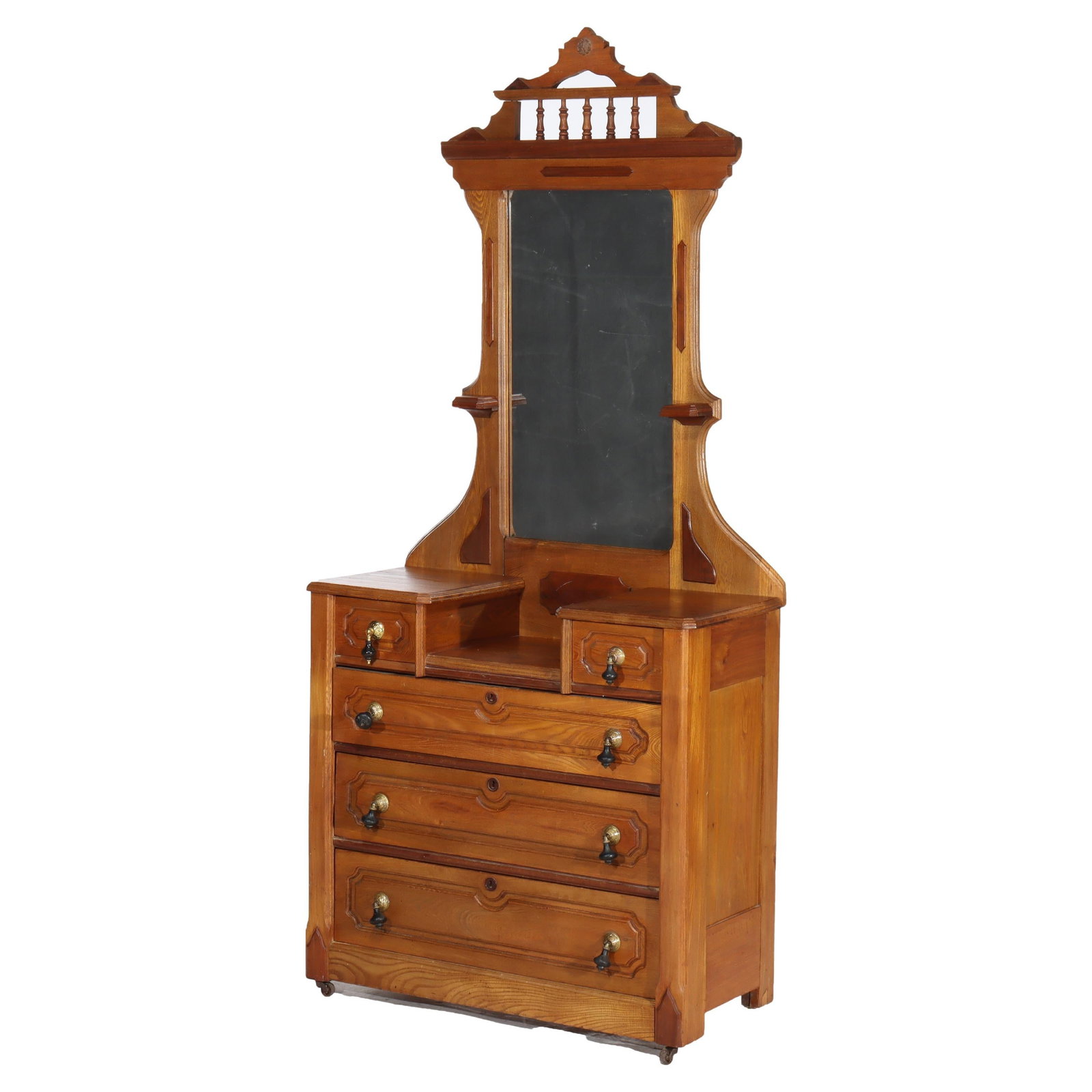 Renaissance Revival Walnut Dresser with Mirror C1890 (1 of 16)