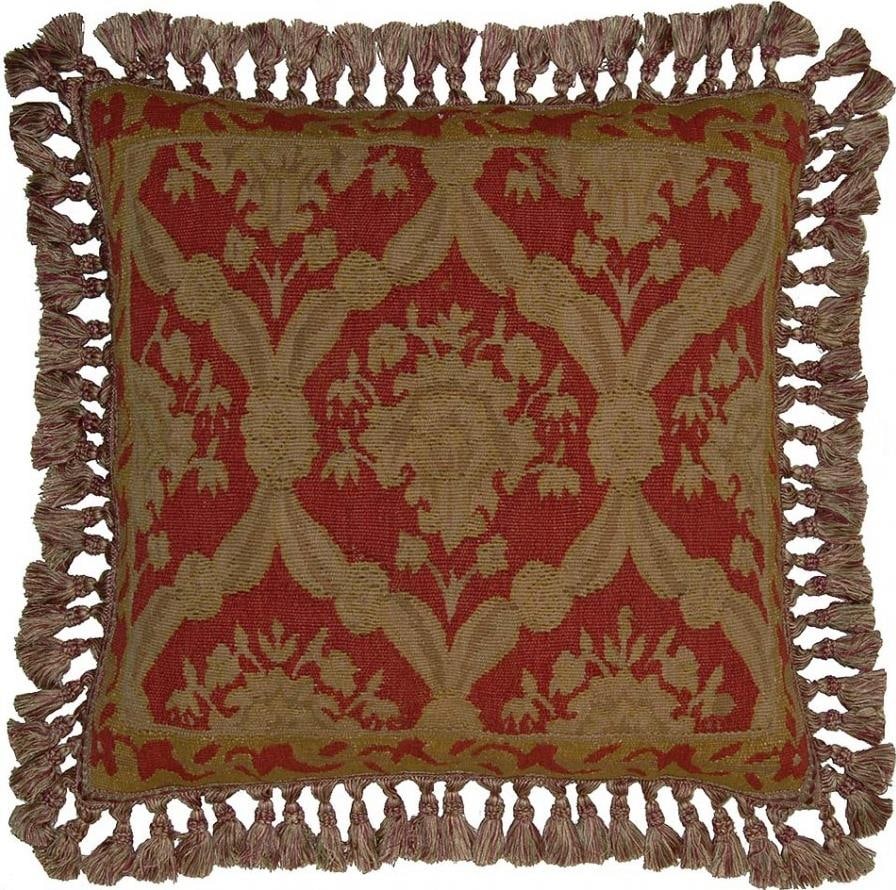 Provence Home Handmade Aubusson Velvet Throw Pillow 22x22 (1 of 1)