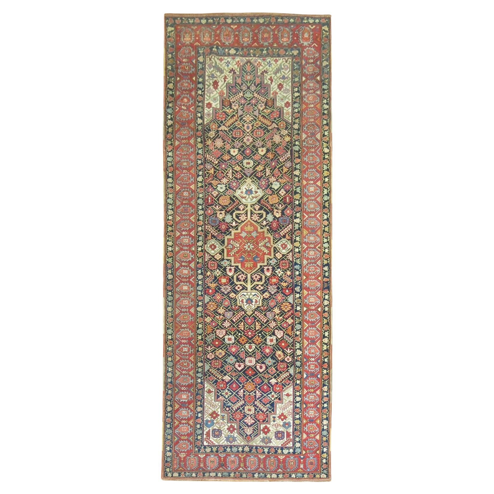 Zabihi Collection Bessarabian Geometric Karabagh Runner 54x151 Angora Wool (1 of 10)