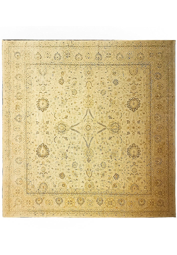 19.5 x 19.4 Chobi Peshawar Handmade Wool Rug Floral Design (1 of 13)