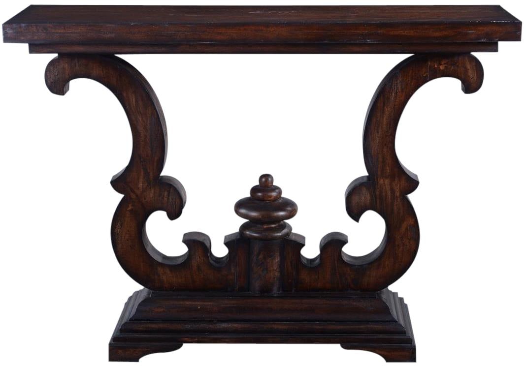 Cambridge Collection Old World European Dark Pecan Console Table (1 of 2)